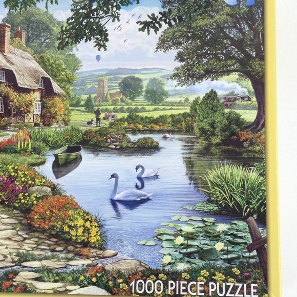 1000 Piece Jigsaw Puzzle Lakeside Cottage - Picture 4 of 12